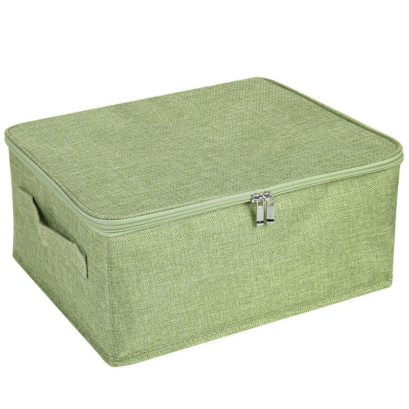 Ensemble de boîtes en tissu, Vert, H 6 po x l 15 po x P 10 po