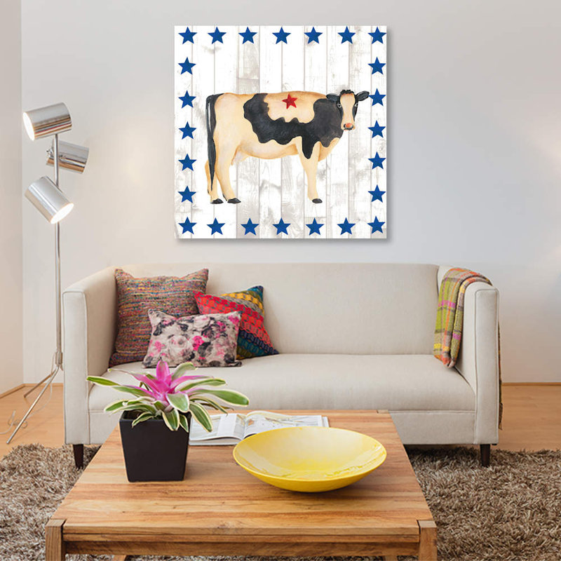 «Americana Animals III» par Regina Moore, impression sur toile tendue sur châssis, H 18 po x l 18 po x P 1,5 po, Toile tendue