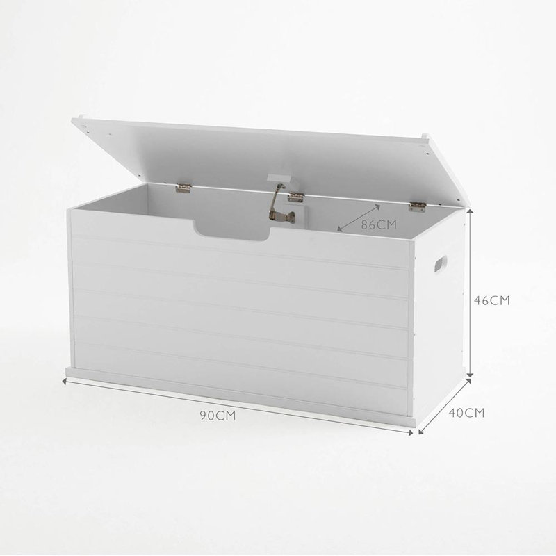 Large Classic Toy Box Seat, White