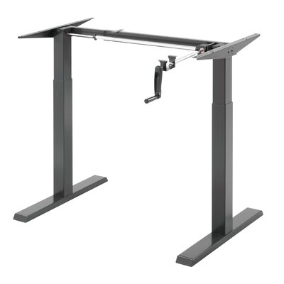 Inbox Zero Hand Crank Stand Up Desk Frame For 34 To 71 Inch Table Tops Sit Stand Manual Height Adjustable Desk Base (Frame Only) -  8F7468F6330B47789D2CDFCF9BA0B22F