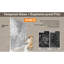 Porte de douche coulissante simple sans cadre avec verre trempé transparent-114670549