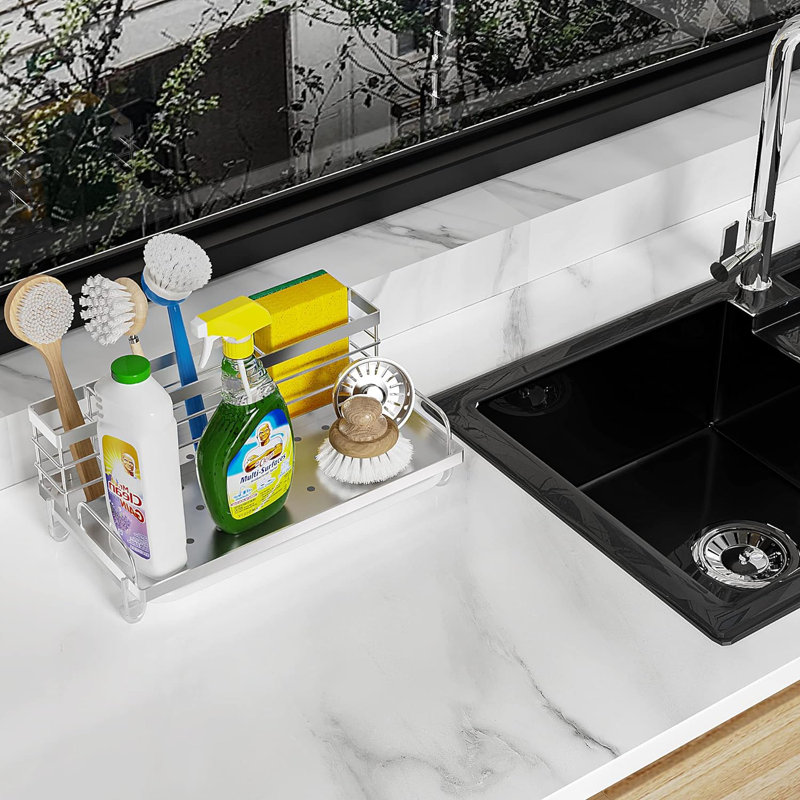 Over The Sink Dish Rack, 4.30" H x 5.30" W x 9.30" D, Silver