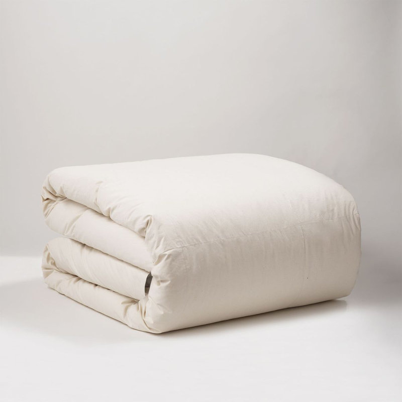 Prime Feather Down Blend Unbleached Cotton Comforter, King