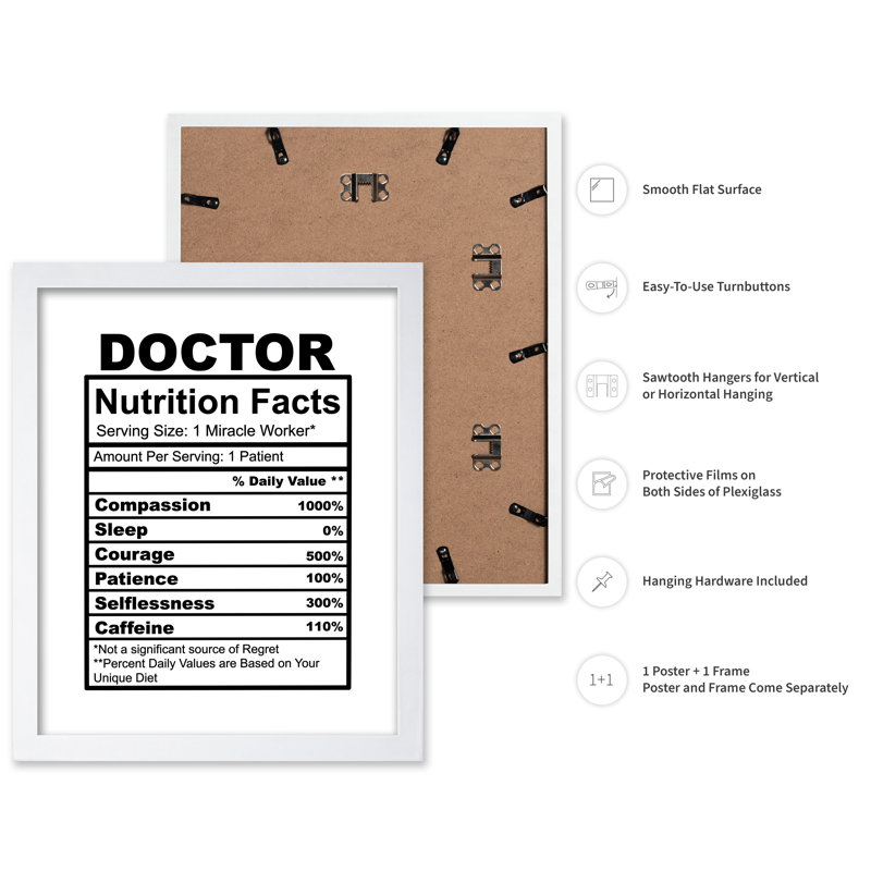 Doctor Nutts, Affiche, Encadrement blanc, H 08 po x l 10 po