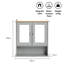 Shrewsbury Grey Bathroom Mirror Cabinet-90861568
