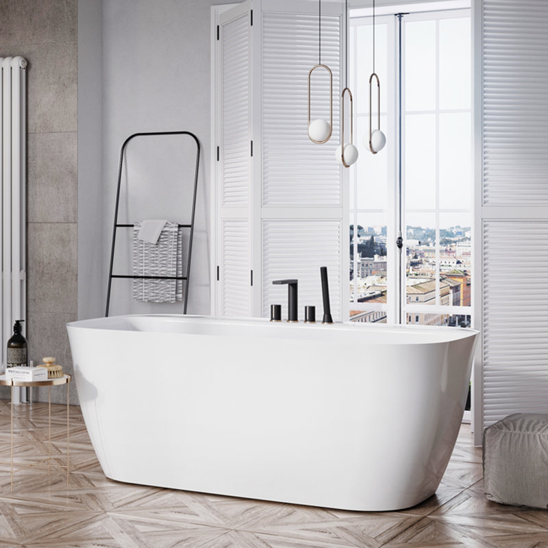 Tyne 1600mm x 160mm Soaking Acrylic Bathtub