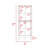 Multistorage Cabinet 59" H, Four Doors, Four Internal Shelves, Light Oak / White