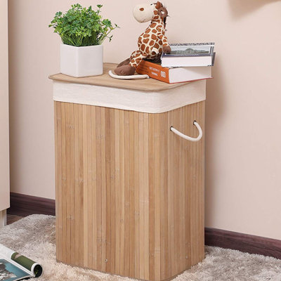 Wood Laundry Hamper with Handles