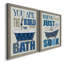 «Bubble Bath», ensemble de 2 encadrements d'art textuel sur toile-109573015-109573023