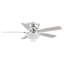 Ventilateur de plafond en cristal à 5 pales de 52 po avec télécommande et ensemble d'éclairage Aydin