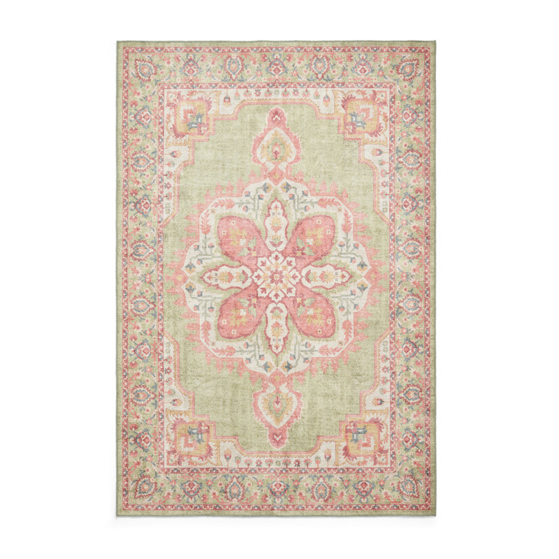 Vintage Look Digitally Printed Area Rug, Rectangle 122 x 170 cm
