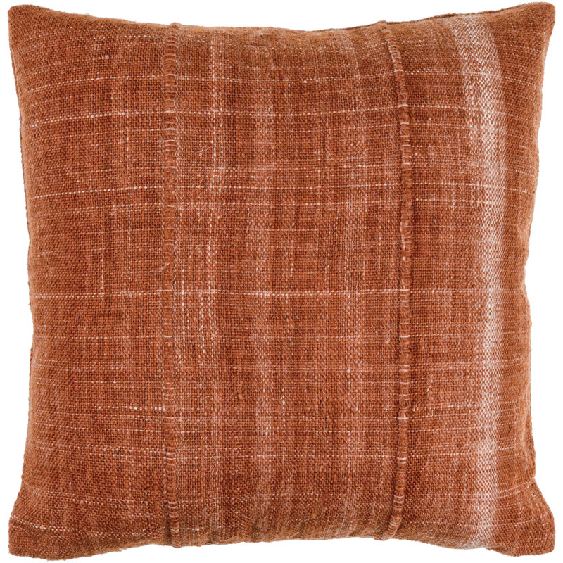 Zeppelin Recycled PET Yarn Reversible Throw Pillow, Polyester/Polyfill, 20"H x 20"W, Brown