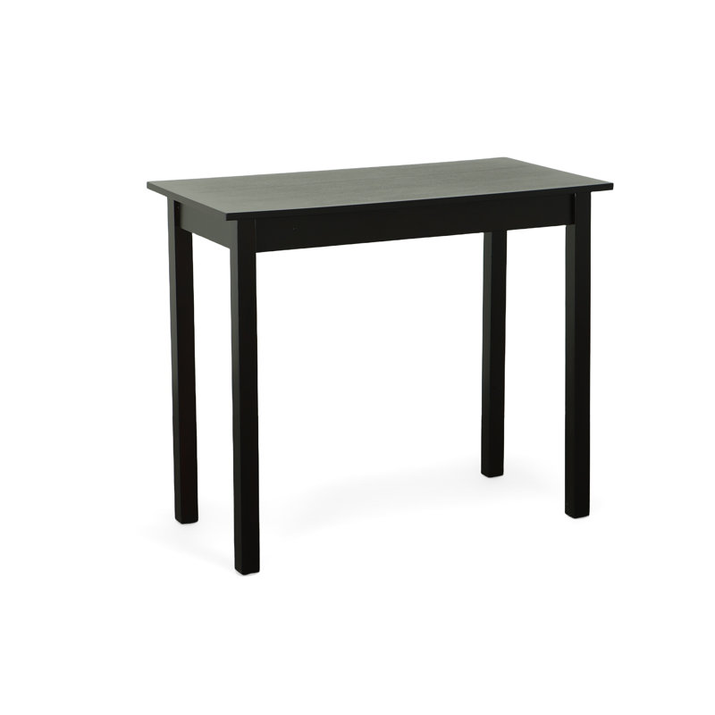 Traditional Black 22" x 42" x 36" Compact Bar Table with Space-Saving Seating for Four, Black