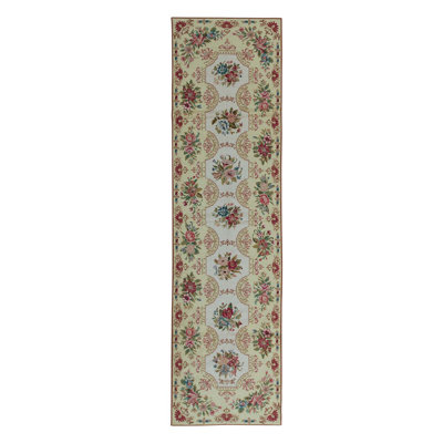 Hand Knotted Wool Floral Area Rug