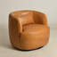 Fauteuil pivotant 100% cuir véritable Jaydin avec arôme de cuir naturel-764146767