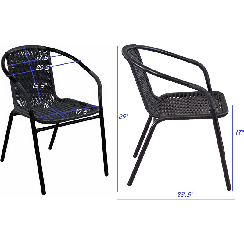 Yager 3 - Person Patio Dining Set with Square Table