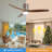 AuraVista 52" Modern 3-Blade Ceiling Fan with Light Kit & Remote Control – Flush Mount for Sleek, Space-Saving Design-123818173-123818174
