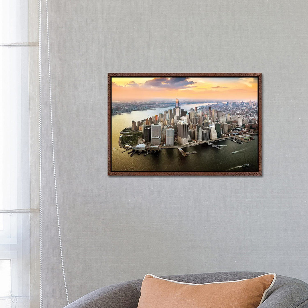 One World Trade Center Sunset Aerial von Susanne Kremer - Gallery-Wrapped Canvas Giclée