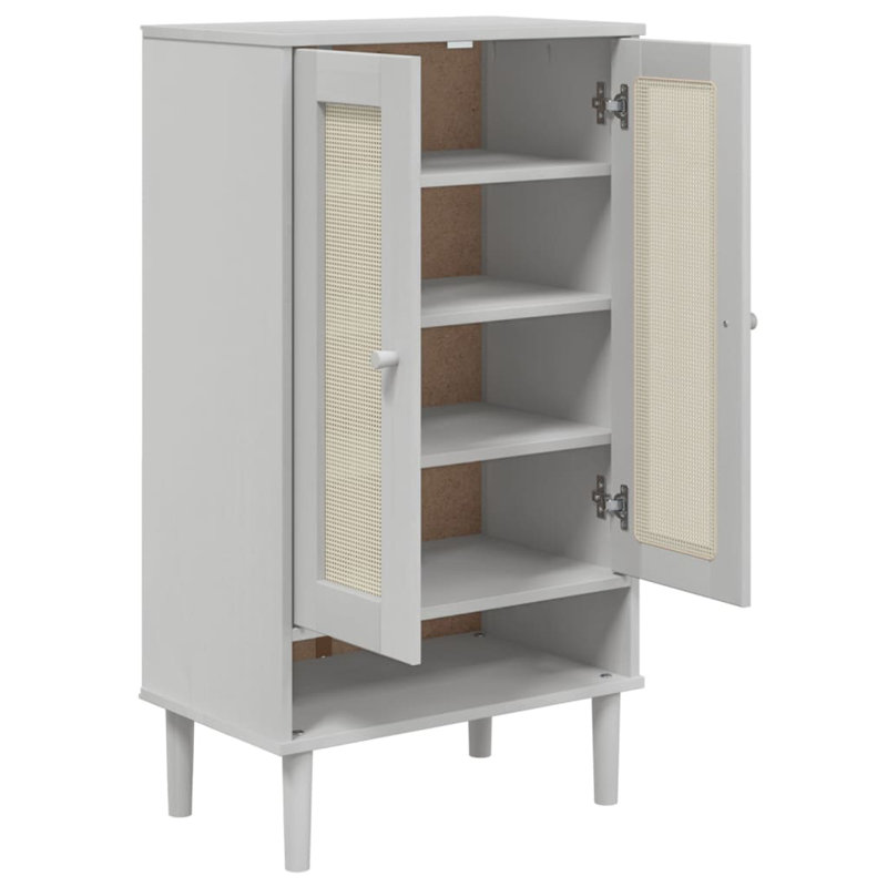 10 Pair Shoe Storage Cabinet, White