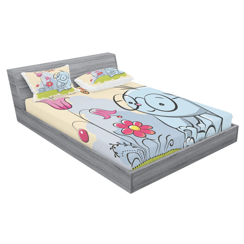 Microfiber Sheet Set, Queen Sheet Set with Fitted Sheet