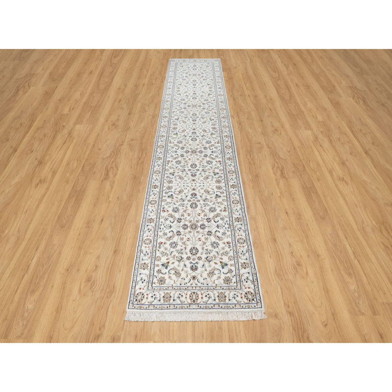 Tapis de couloir blanc en laine et en soie 2 pi 7 po x 12 pi 2 po Nain 9B4D876FC1254860A046D54FE8ED9F00