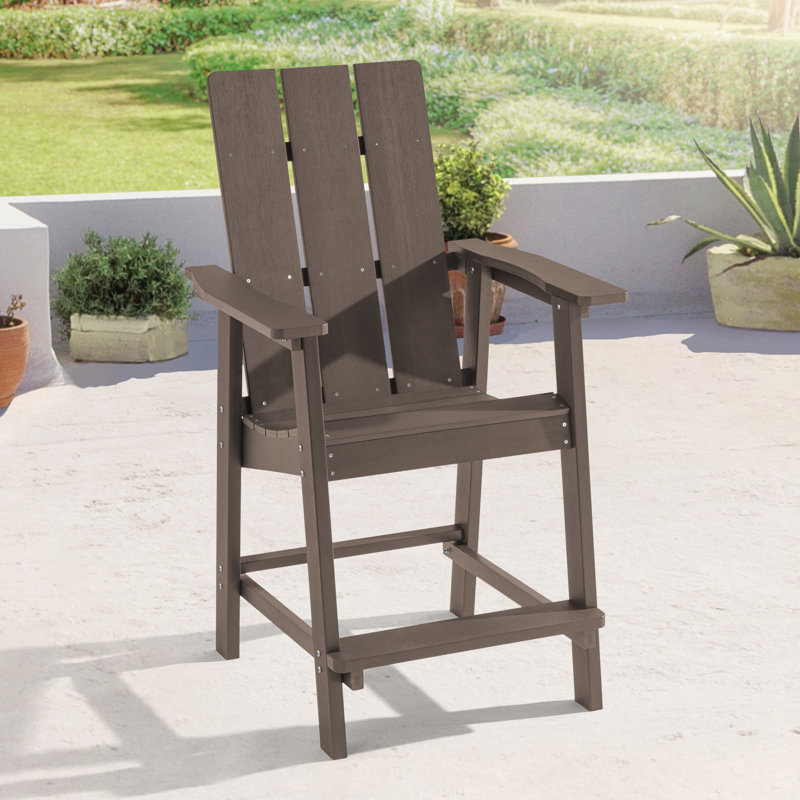 Chaise de jardin Tirie Adirondack, Brun