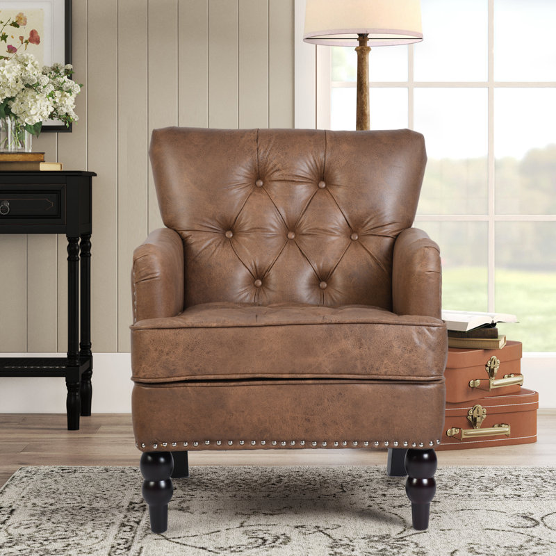Mangual Faux Leather Armchair
