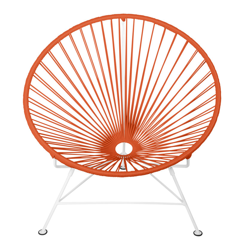Innit Indoor Handmade Lounge Chair, Orange/White