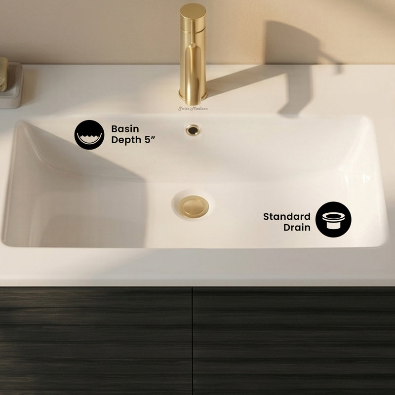 Comptoir de meuble-lavabo 48 po blanc brillant, Blanc lustré