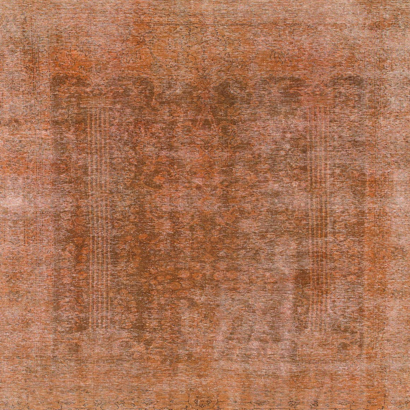Tapis décoratif multicolore à motif abstrait, Carré 6 pi