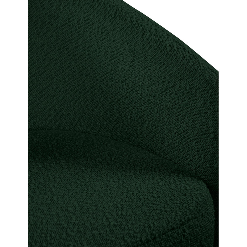 Fauteuil demi-tonneau de 33,5 po de largeur, Tissu bouclé vert