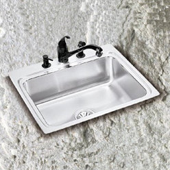 Lustertone 19.5" x 19" Kitchen Sink with Faucet