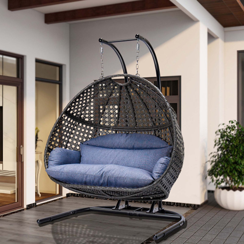 Balancelle double avec support Tern, Noir