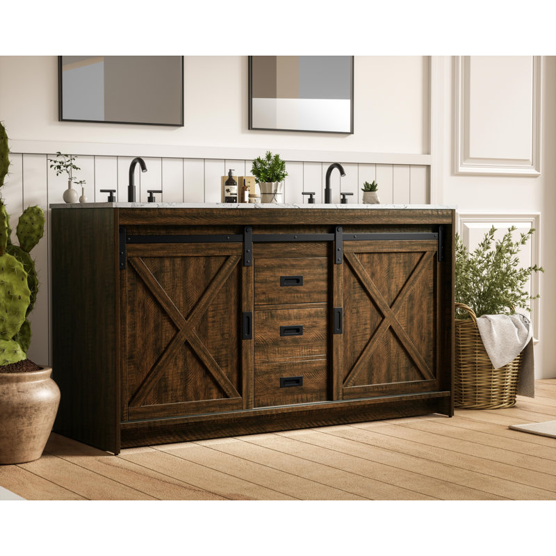 Boden 60 inch Double Bathroom Vanity, Expresso