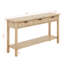 Table d'entrée en placage avec façades en nid d'abeille, console moderne élégante à 3 tiroirs-501049494