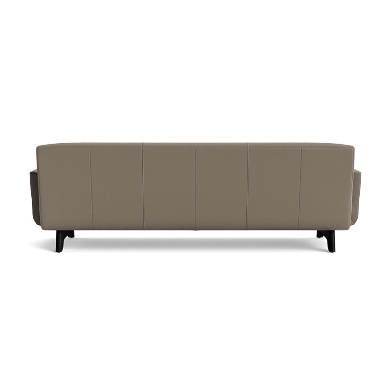 Canapé en cuir Supernova 95, H 31 po x l 95 po x P 36 po, Black, Cuir performance Greenwich - étain