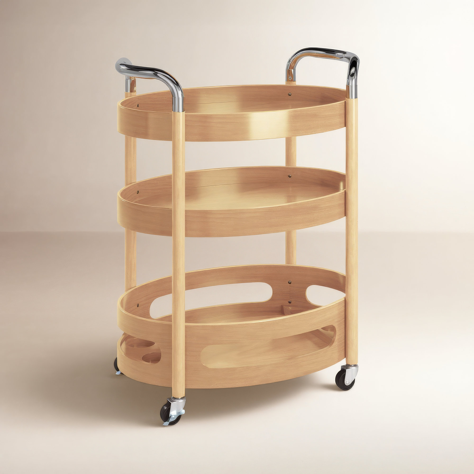 Bar Cart, Oak, Oak