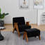 Upholstered Armchair with Footstool-945252924-951561097