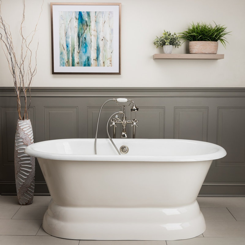 Baignoire de trempage sur piédestal 30 po Laurent, H 24 po x L 66 po x l 30 po