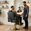 Fauteuil de coiffeur robuste avec pompe hydraulique et pivotant à 360 °, fauteuil de salon tout usage pour coiffeur, coiffeur, spa et à la maison-1453778053