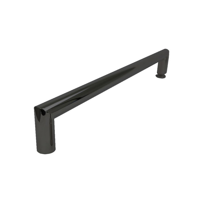 Porte de douche sans cadre Transoli Frederick de l 48 po x H 76 po, verre trempé transparent de 5/16 po, Noir