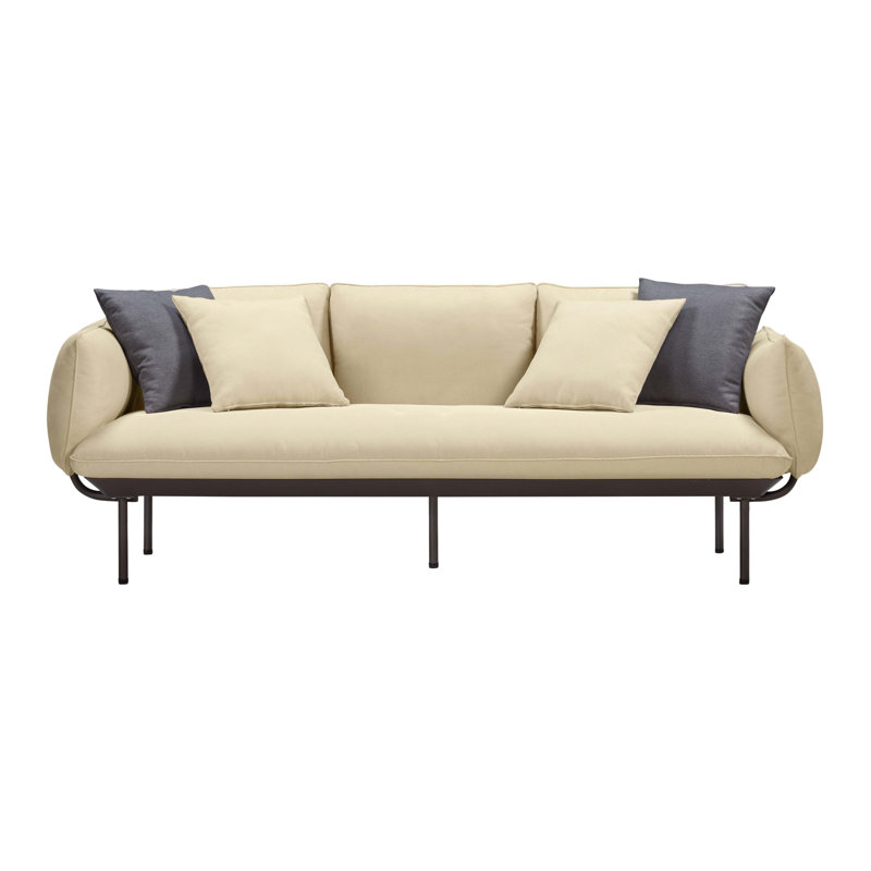 Canapé d'extérieur beige Tatt Furniture Katti, Beige, Marron foncé