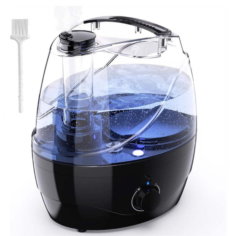 Humidificateur ultrasonique 2,2 L à brume fraîche - 28 dB silencieux pour la chambre à coucher et la chambre de bébé, autonomie de 30 heures avec une buse à 360 °, conception étanche sans BPA, réservoir facile à remplir et arrêt automatique