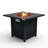 Square Iron Propane Smokeless Fire Pit Table with Lid