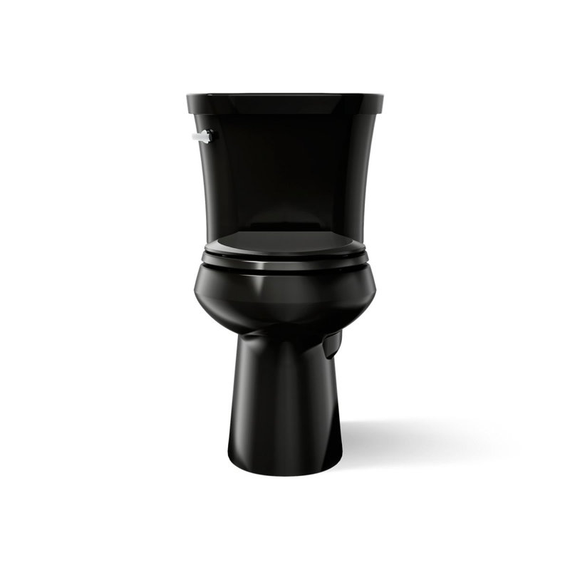 Highline Elongated Two-Piece toilet, Black, Yes, Left-Hand