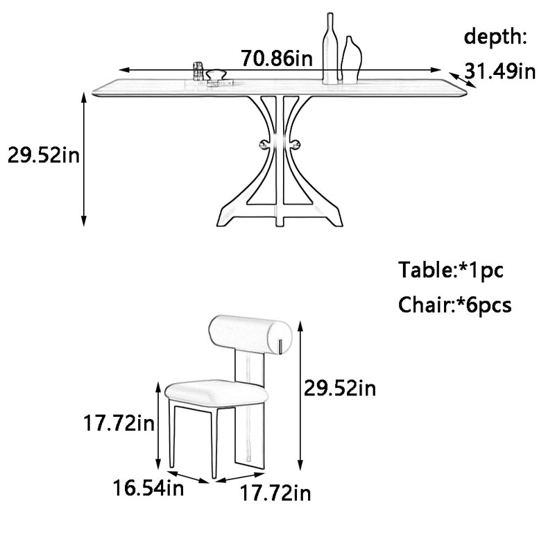 Coggeshall, 29.52"H x 70.86"L x 31.49"W
