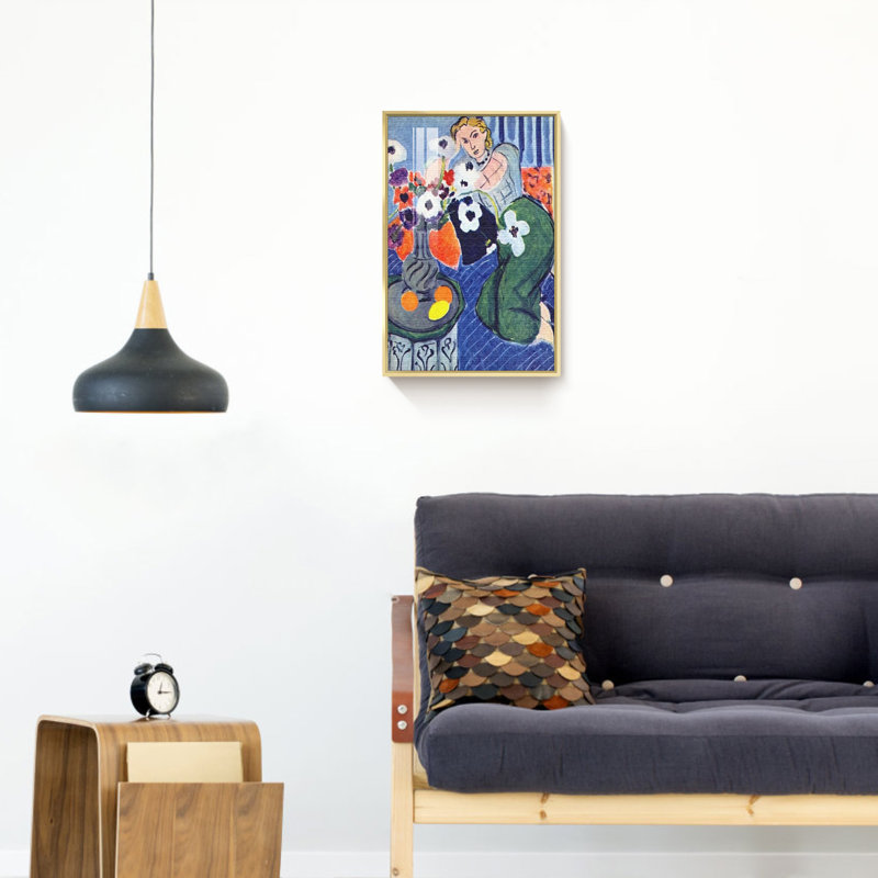 «Matisse» par Henri Matisse, reproduction d'art sur toile encadrée, Doré, H 24 po x l 16 po x P 1,34 po