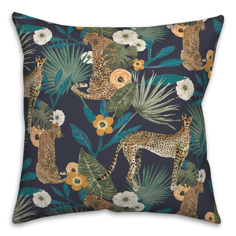  Coussin Floral, Bleu