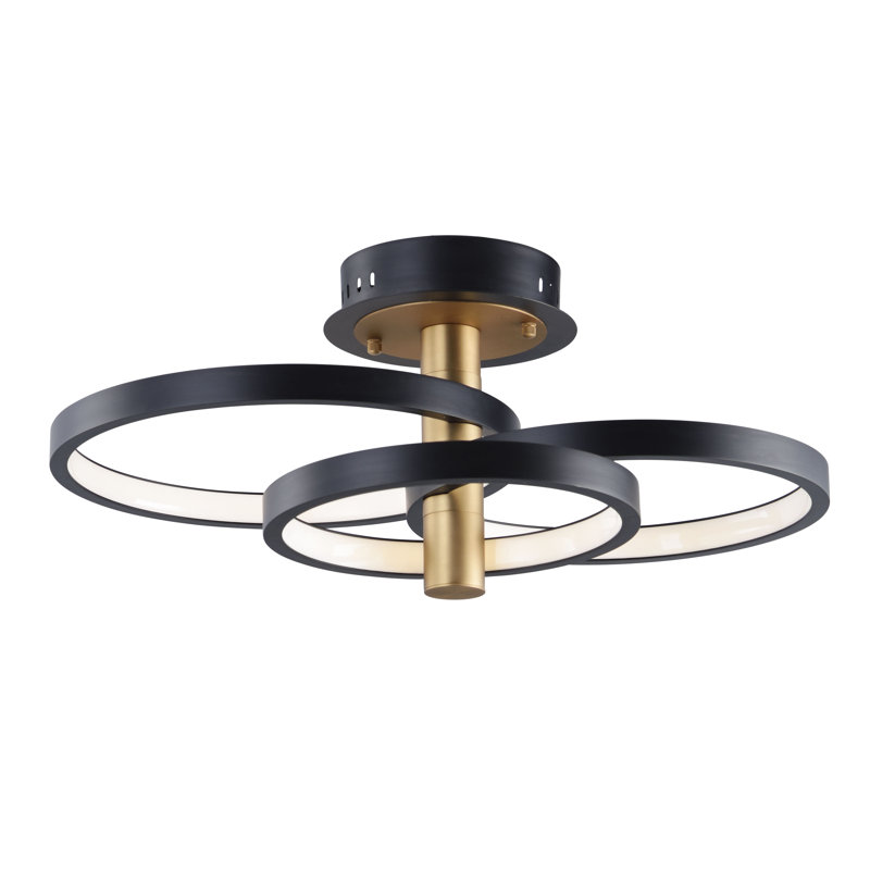 Plafonnier semi-encastré 3 lumières DEL Weichmann