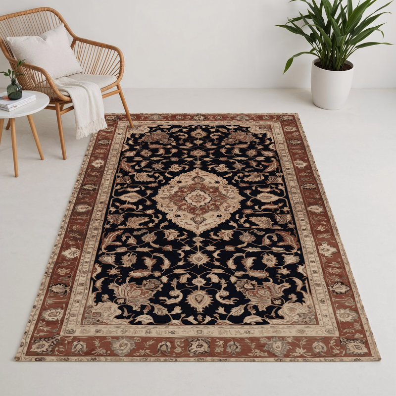 Tapis d'intérieur et d'extérieur brun Persian, Rectangulaire 3 pi x 5 pi